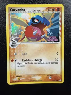 Carvanha (Delta Species) 61/110 Holon Phantoms Reverse Holo Stamped Pokemon LP - Image 1
