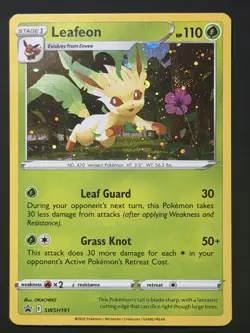 SWIRL 🌀💫 Leafeon SWSH191 Cosmos Holo Black Star Promo Pokemon NM - Image 5