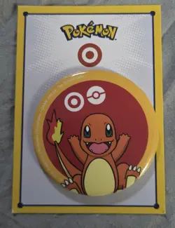 Charmander Pokemon BUTTON PIN - TARGET Limited Edition ANNIVERSARY PROMO- New - Image 1