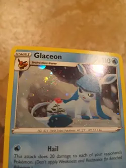 Pokemon TCG Glaceon SWSH192 Sword & Shield Promo Cosmos Holo (LP) SWIRL!! - Image 3