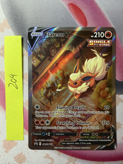Pokemon TCG Flareon V SWSH 179 Promo Holo NM - Image 1