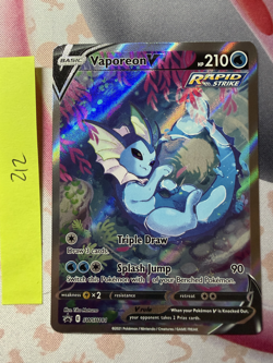 Pokemon TCG Vaporeon V SWSH 181 Promo Holo NM - Image 1