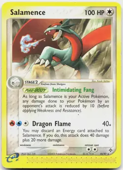 Salamence 19/97 Rare Dragon Pokemon Heavily Played - Image 1