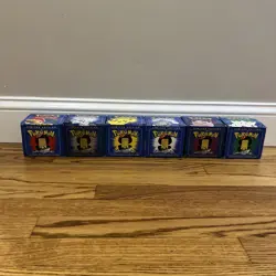 Pokemon 23k Burger King Gold Plated Trading Card Set Blue Box Lot Of 6 - Image 3