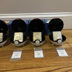 Pokemon 23k Burger King Gold Plated Trading Card Set Blue Box Lot Of 6 - Image 5