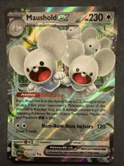 Pokemon TCG Maushold EX 155/182 S&V: Paradox Rift Double Rare - Image 1