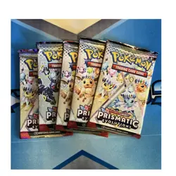 Pokemon Prismatic Evolutions Booster Pack singles Lot of 5x Eevee Umbreon - Image 1