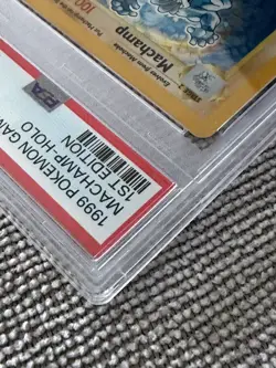 1999 POKEMON BASE SET 1ST EDITION #8 MACHAMP-HOLO PSA 8 NM-MT - Image 4