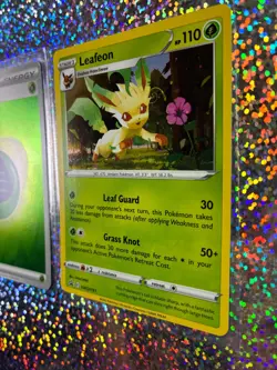 2022 Pokemon TCG Sword & Shield Cosmos Promo SWSH191 Leafeon (With a Holo Swirl) - Image 3