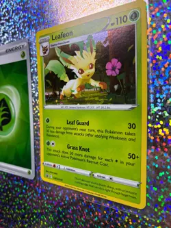 2022 Pokemon TCG Sword & Shield Cosmos Promo SWSH191 Leafeon (With a Holo Swirl) - Image 4