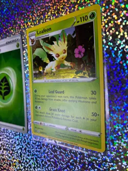 2022 Pokemon TCG Sword & Shield Cosmos Promo SWSH191 Leafeon (With a Holo Swirl) - Image 5