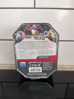 Pokemon TCG Scarlet & Violet Paldean Fates Great Tusk EX Tin New Factory Sealed - Image 3