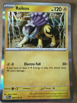 Pokemon Mega Evolution Raikou 048/132 Holo Rare NM - Image 1