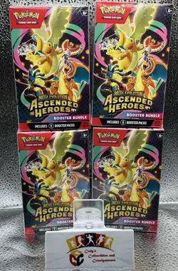 4 Pokemon Ascended Heroes Booster Bundle Lot Sealed Brand New Ships Fast 💨 - Image 1