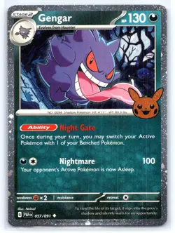 Gengar (Cosmos Holo) 057/091 Holo Trick or Trade BOOster 2024 Pokemon NM - Image 1