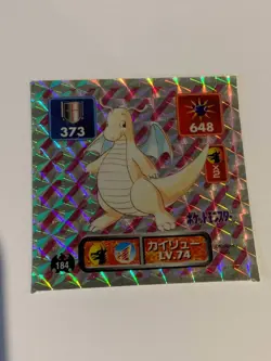 Rare 1997 Japanese Holo Dragonite Amada Sticker #184 - Pokemon Vintage - Image 1