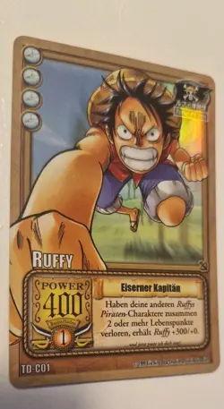 One Piece Karte HOLO TD-C01 Ruffy Eiserner Kapitan - Image 1