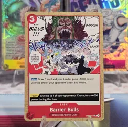 Barrier Bulls OP15-019 UC Adventure on Kami's Island One Piece NM/M - Image 1