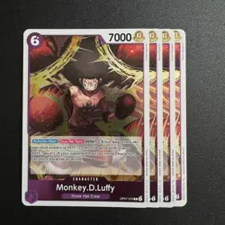 4x Monkey.D.Luffy OP07-073 R - One Piece TCG Card - English Near Mint Rare - Image 1