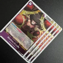 4x Monkey.D.Luffy OP07-073 R - One Piece TCG Card - English Near Mint Rare - Image 2