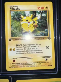 Pokemon 6 Card Lot 1999 First Edition Cards Pikachu, Weezing, Grimer, Venonat, - Image 4
