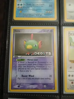 Pokemon TCG Natu Deoxys Card 66/107 EX Reverse Holo - Image 1