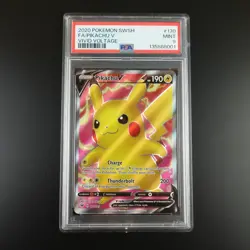 PSA 9 Pikachu V 170/185 Pokemon Vivid Voltage Holo Graded Card - Image 1