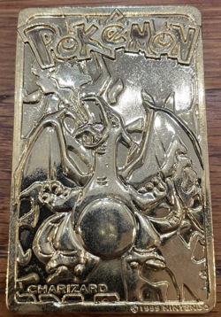 POKEMON Charizard #06 23k Gold Plated Card Vintage 1999 Burger King Promo - Image 1