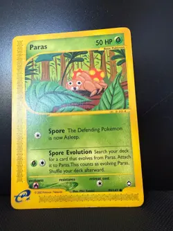 Paras - 99/147 - Common - Aquapolis - Pokemon Card - LP - Image 1