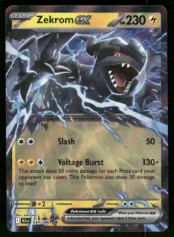 Pokemon Cards Zekrom ex 034/086 Black Bolt Holo Double Rare NM *2 - Image 1