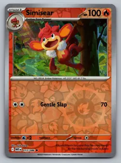 Pokemon TCG SV: White Flare Simisear 015/086 Reverse Holo - Image 1