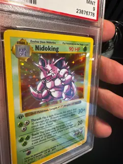 👑 1999 Pokemon Base Set Nidoking Holo – 1st Edition – PSA 9 MINT (#11/102) - Image 2