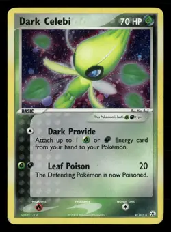 Dark Celebi 4/101 Holo Rare Hidden Legends Pokemon Holo Damaged - Image 1