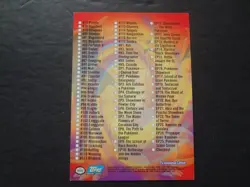 1999 Topps Pokemon Series 2 Silver Foil Checklist NNO TV Animation Blue Logo - Image 2