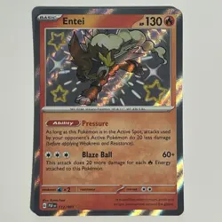 Pokemon Card Entei 112/091 Paldean Fates Shiny Ultra Rare Scarlet & Violet NM - Image 1