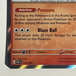 Pokemon Card Entei 112/091 Paldean Fates Shiny Ultra Rare Scarlet & Violet NM - Image 5