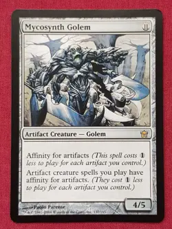 Magic The Gathering FIFTH DAWN MYCOSYNTH GOLEM artifact card MTG - Image 1
