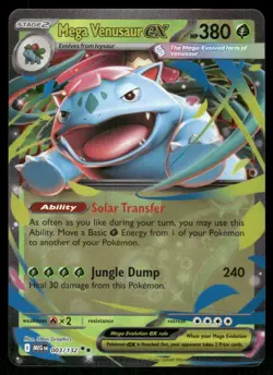 Pokemon Cards Mega Venusaur ex 003/132 Mega Evolution Double Rare NM *2 - Image 1