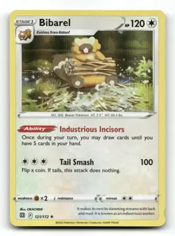 Bibarel 121/172 - Brilliant Stars Holo - Pokemon Card NM/M - Image 1