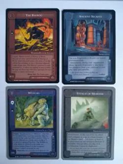 Middle Earth ccg 4 M/NM The Balrog cards -> 2 black & 2 grey bordered - Image 1