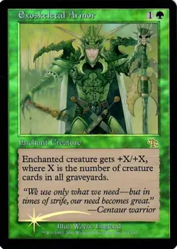 Exoskeletal Armor - Foil - MtG Judgment - U114 NM 2002 - Image 1
