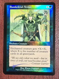 Exoskeletal Armor - Foil - MtG Judgment - U114 NM 2002 - Image 2