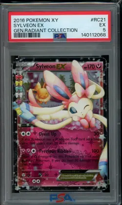 2016 Pokemon Sylveon EX #RC21 XY Generations Radiant Collection PSA 5 - Image 1