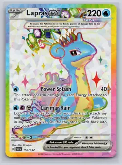 Lapras ex 158/142 Ultra Rare Stellar Crown Pokemon Near Mint - Image 1