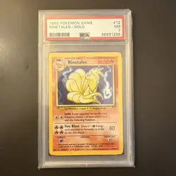 1999 POKEMON BASE SET NINETALES-HOLO PSA 7 - Image 1
