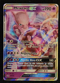 2019 Pokemon Black Star Promo Mewtwo GX #SM196 EX-NM - Image 1