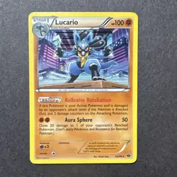 LUCARIO 64/99 Holo Rare Pokemon B&W Next Destinies TCG card LP - Image 1