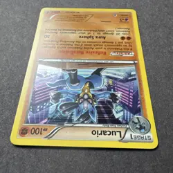LUCARIO 64/99 Holo Rare Pokemon B&W Next Destinies TCG card LP - Image 3