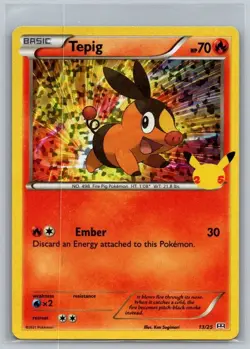 Tepig 013/025 Promo McDonald's 25th Anniversary Promos Pokemon Holo Near Mint - Image 1
