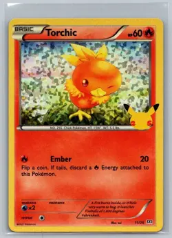 Torchic 011/025 Promo McDonald's 25th Anniversary Promos Pokemon Holo Near Mint - Image 1
